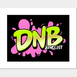 DNB - Junglist Splat (pink/green) Posters and Art